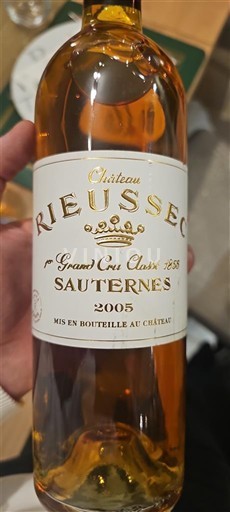 Bordeaux Sauternes Premier Cru Classé Château Rieussec 2005