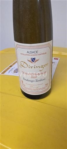 Alsace Vendanges Tardives Dirringer Vendanges Tardives 2007