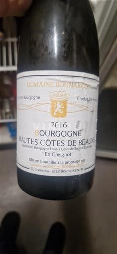 Bourgondië Niet gespecificeerd Domaine Bonnardot En Cheignot 2016