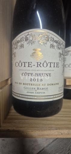 Thung lũng Rhône Côte-rôtie Gilles Barge Côte-Brune 2013