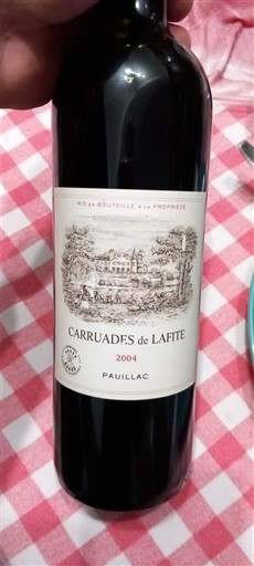 Bordeaux Pauillac Château Lafite Rothschild Carruades de Lafite 2004