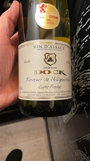 Alzacija Klevener iz Heiligensteina Domaine Dock Prestige 2021