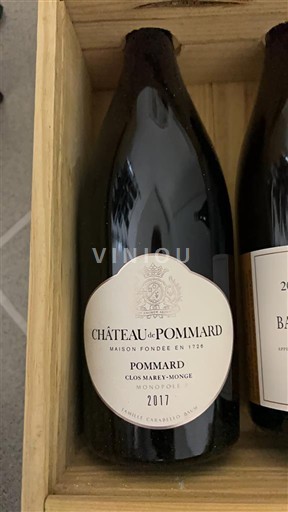 Burgundi Pommard Château Pommard Clos Marey-Monge Monopole 2017
