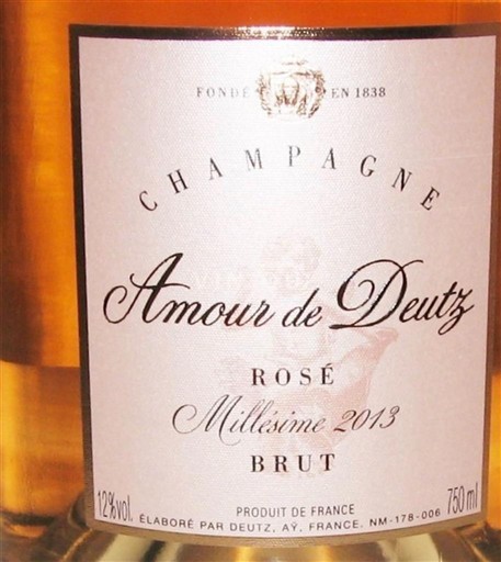 Champagne Champagner Deutz Amour de Deutz Rosé 2013