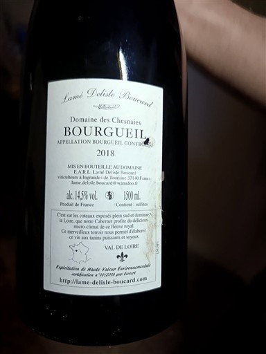 Loire-dalen Bourgueil Domaine Des Chesnaies 2018
