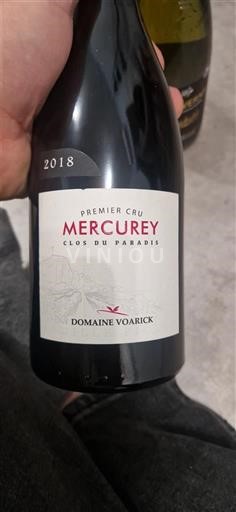 Borgogna Mercurey Premier Cru Domaine Voarick Clos du Paradis 2018
