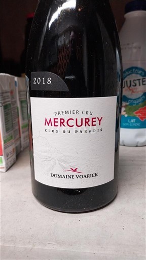 Bourgondië Mercurey Premier Cru Domaine Voarick Clos du Paradis 2018