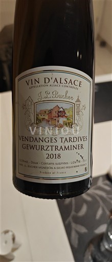 Alsace Vendanges Tardives J.L. Buecher Vendanges Tardives Gewurztraminer 2018