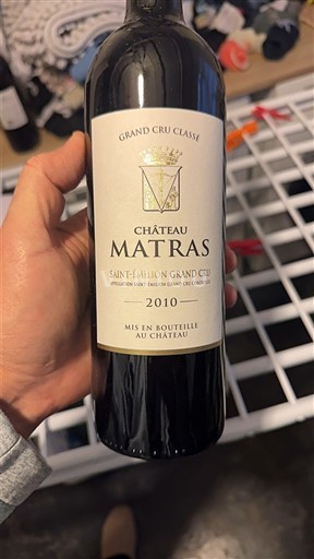 Bordéus Saint-Émilion Grand Cru Grand Cru Classé Château Matras 2010