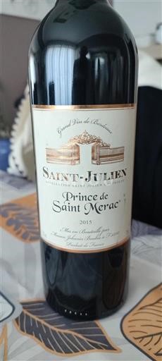 Bordeaux Saint-Julien Prince de Saint Méric 2015
