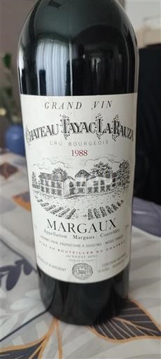 Bordeaux Margaux Château Tayac La Rauza 1988