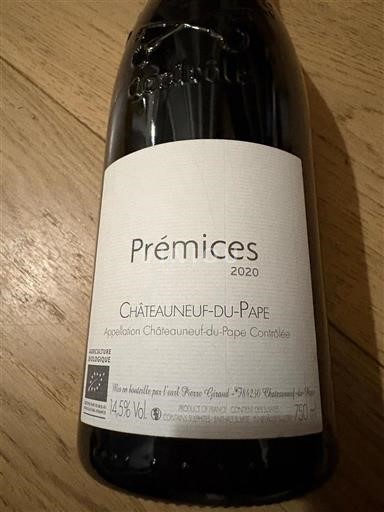 Vale do Ródano Châteauneuf-du-Pape Pierre Usseglio Prémices 2020