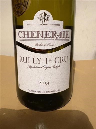 Bourgogne Rully Premier Cru Cheneraie 2018