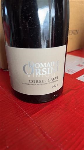 Wijnen Rouge sec Domaine Orsini 2021 Frankrijk Corsica Calvi AOC