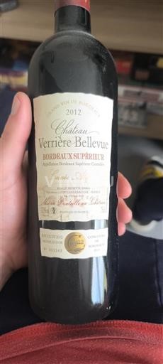 Bordeaux Bordeaux Supérieur Château Verrière Bellevue 2012