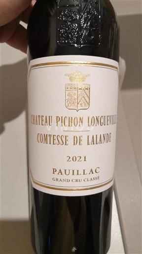 Bordeaux Pauillac Grand Cru Château Pichon Longueville Comtesse de Lalande 2021