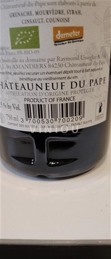 Rhône Valley Châteauneuf-du-Pape Raymond Usseglio & Fils Non-Vintage