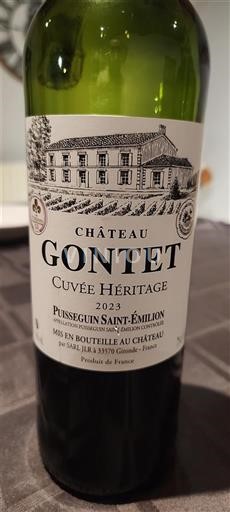 Burdeos Puisseguin-saint-émilion Château Gontet Héritage 2023