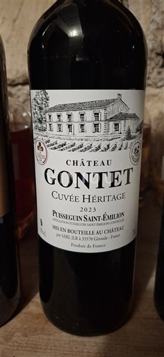 Bordeaux Puisseguin-saint-émilion Château Gontet Héritage 2023