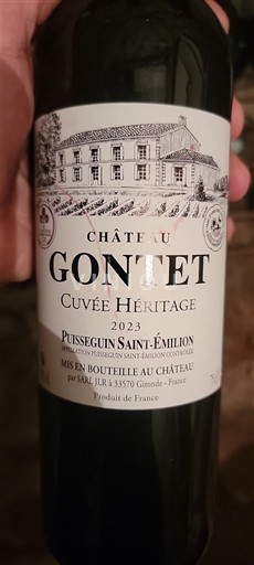 Bordeaux Puisseguin-saint-émilion Château Gontet Héritage 2023