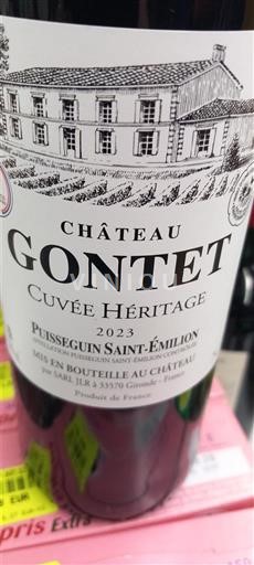 Bordo Писеген-Сент-Емилион Château Gontet Héritage 2023