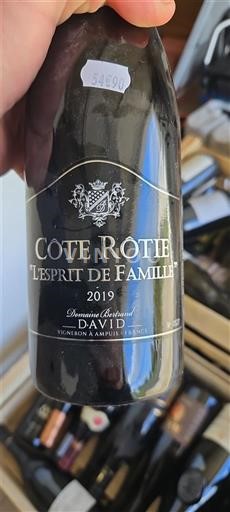 Thung lũng Rhône Côte-rôtie Domaine Bertrand-David L'Esprit de Famille 2019