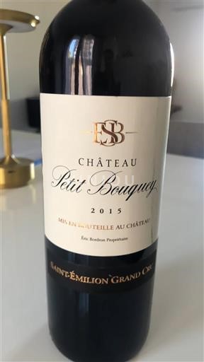Bordeaux Saint-Émilion Grand Cru Grand Cru Château Petit Bouquey 2015