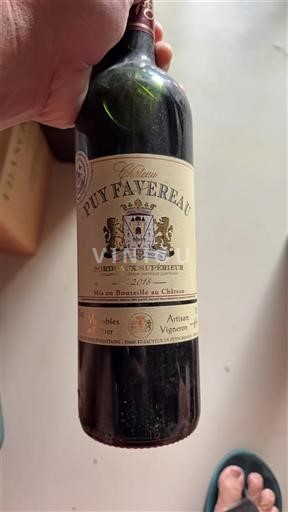 Bordeaux Bordeaux Supérieur Château Puy Faverreau 2018