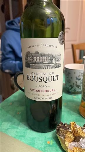 Bordeaux Côtes de Bourg Chateau BOUSQUET 2020