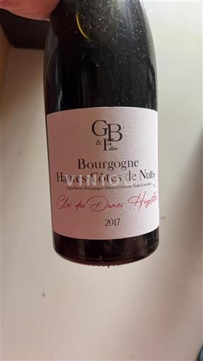 Burgundsko Hautes Côtes de Nuits GB & Fils Clos des Dames Huguettes 2017