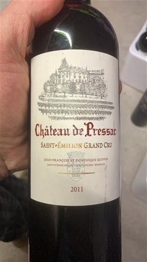 Bordeaux Saint-Émilion Grand Cru Grand Cru Château Pressac 2011