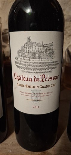 Bordeaux Saint-Émilion Grand Cru Grand Cru Château Pressac 2011