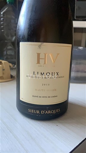 Languedoque Limoux Sieur Arques HV Haute Vallée 2015