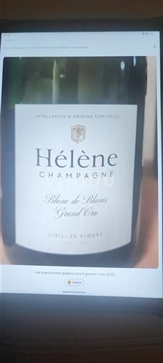 Champagne Grand Cru Hélène Blanc de Blancs Grand Cru Vieilles Vignes Niet-geïntegreerd