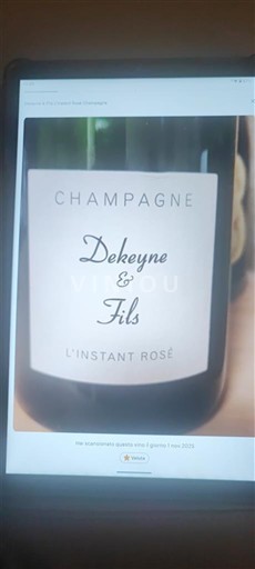 Champagne Sâm-panh Dekeyne & Fils L'Instant Rosé Không niên vụ