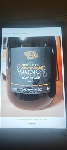 Champagne Pierre Mignon Blanc de Noirs Brut Niet-geïntegreerd
