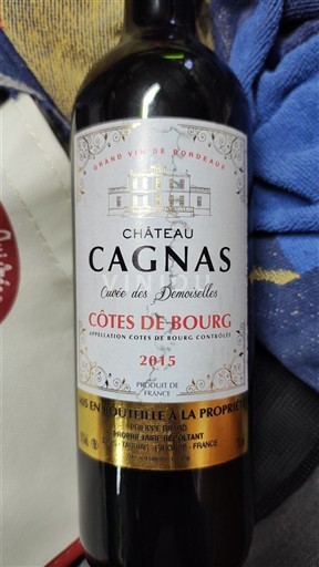 Burdeos Côtes-de-bourg Château Cagnas des Demoiselles 2015