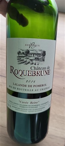 Bordeaux Lalande-de-pomerol Château de Roquebrune Reine 2014