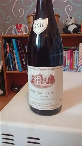 Burgundi Santenay Premier Cru Domaine Chapelle et Fils Les Gravières 2018