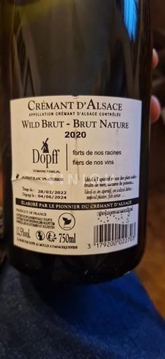 Alsace Crémant d'Alsace Dopff Wild Brut - Brut Nature 2024