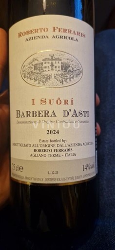 Piedmont Barbera d'Asti Roberto Ferraris I Suorí 2024