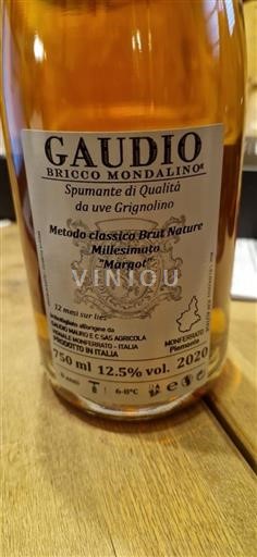Piemonte Monferrato Gaudio Bricco Mondalino Margot grignolino 2020