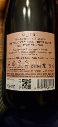 Piemonte Không được chỉ định Bersano Arturo brut rose' 2019