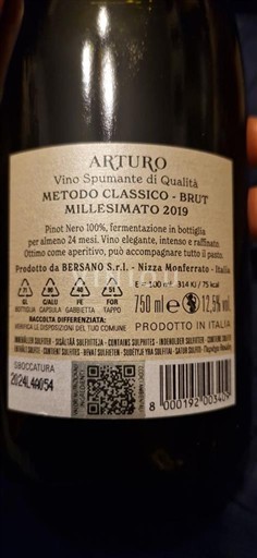 Piedmont Unspecified Bersano Arturo brut 2019