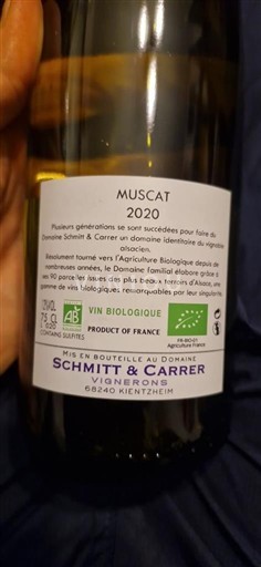 Alsacia Schmitt & Carrer Muscat 2020