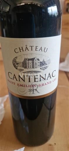 Bordeaux Saint-Émilion Grand Cru Château Cantenac Saint emilion 2019