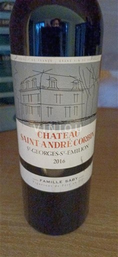 Burdeos Saint-Georges-Saint-Émilion Château Saint André Corbin 2016