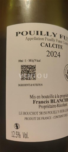 Thung lũng sông Loire Pouilly-fumé Francis Blanchet Calcite 2024