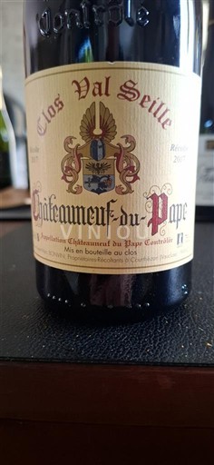 Rhônen laakso Châteauneuf-du-Pape Clos Val Seille 2017