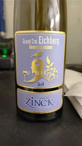 Alsace Grand Cru Domaine Zinck Grand Cru Eichberg Gewurztraminer 2019